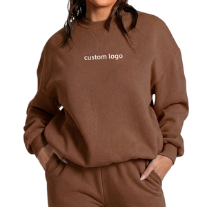 Sweat-shirt à col rond en molleton de coton lourd 420 g/m², fournisseur de premier plan, sweat-shirt à col rond surdimensionné unisexe personnalisé pour femmes - Product Image 1