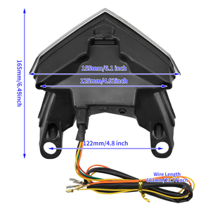 Luz Trasera LED para Motocicleta, Luz de Freno, Direccional Integrada para <span class=keywords><strong>Kawasaki</strong></span> <span class=keywords><strong>Z125</strong></span> 2013-2022 <span class=keywords><strong>Ninja</strong></span> ZX6R Z800 2013-2016 - Product Image 4
