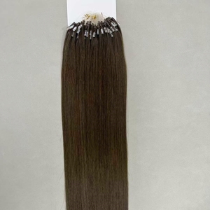Extension per <span class=keywords><strong>capelli</strong></span> con micro anelli, in vero capello umano tinto, con riflessi marrone <span class=keywords><strong>chiaro</strong></span> e biondi, extension in <span class=keywords><strong>capelli</strong></span> umani vergini Remy - Product Image 3