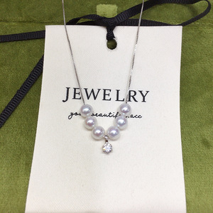 Chaîne de pull 45 cm en argent S925 avec pendentif en forme de fleur de perle d'eau douce Aurora de qualité 5A, 5-6 mm, blanc, vente en gros Luoluotong - Product Image 2