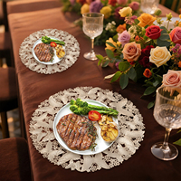 Set de 6 sets de table en PVC doré, motif papillon ajouré, écologiques, antidérapants et lavables, vente en gros