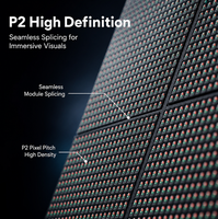 Écran LED intérieur P2 à haute fréquence de rafraîchissement, panneau LED à raccordement sans soudure, affichage LED P2 à petit pas pour salle d'exposition