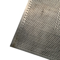 Plaque de maille métallique perforée en alliage de nickel-cuivre Monel 400, 1,2x2,4m, épaisseur 5mm, taille des trous 6mm