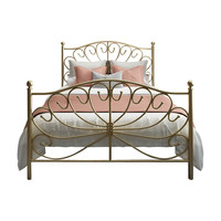 Lit en fer à lattes style Princesse, design nordique moderne et minimaliste, taille et couleur personnalisables, démontable, adapté aux dortoirs, luxe léger