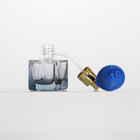 Botol Parfum Atomizer Biru Vintage 10ml, Botol Semprot Kaca Isi Ulang untuk Parfum