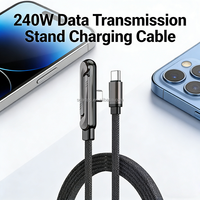 Kabel Pengisian Cepat 240W Berbahan Nilon, Transmisi Data Kecepatan Tinggi, Anti Kusut dan Kokoh, Memastikan Pengisian dan Sinkronisasi yang Andal