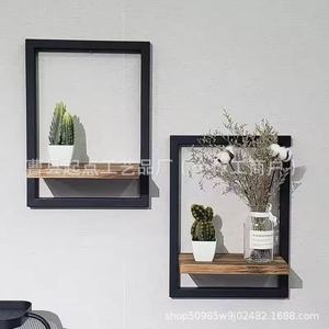 Wooden Wall Mounted <b>Shelf</b> Rectangle 1 Tier Multipurpose Storage <b>Rack</b> For Bedroom Living Room - Product Image 1