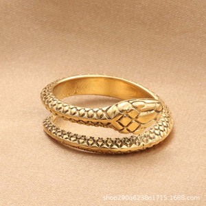 Anillo de serpiente de acero inoxidable, color plateado, forma de animal, joyería punk para hombre, regalo, otoño 2021 - Product Image 4