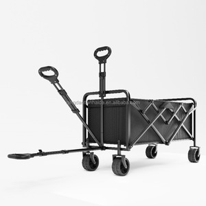 Multi-Functional Folding Wagon Cart Heavy Duty Beach <strong>Trolley</strong> Camping Wagon Cart Large Capacity Folding Wagon with Storage - Product Image 1