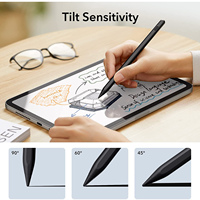 Stylet en aluminium CE FCC ROHS avec attraction magnétique, pointe remplaçable, rejet de la paume, écriture haute précision pour iPad