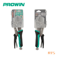 PROWIN 11413 Tang Kunci Bulat 10 Inci 250mm dengan Pegangan Anti Selip, Tang Vise Grip, Alat Tangan Pengunci yang Dapat Disesuaikan