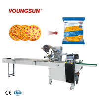 Machine d'emballage automatique pour pizzas, chapatis, rotis, crêpes, parathas, ligne d'emballage flow pack pour pizzas surgelées