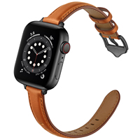Bracelet en cuir mince pour iWatch 1/2/3 42mm 38mm pour femmes et filles, pour Apple Watch série 7 6 5 4 SE 44mm 40mm