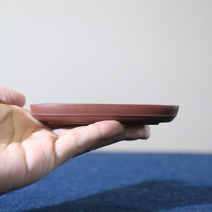 Maceta Ovalada para Bonsái, Miniatura Hecha a Mano de Arcilla Morada, Clásica, del Tamaño de una Palma, Extra Pequeña, para Bonsái de Dedo - Product Image 2