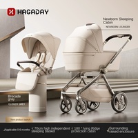 Poussette bébé en alliage d'aluminium, nouveau-né, position assise et allongée, légère, pliable, vue haute, bidirectionnelle, portable, pour voyage, 0-3 ans