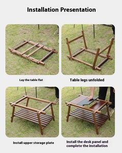 Table de camping pliable modulaire en aluminium léger, design <span class=keywords><strong>moderne</strong></span>, table de pique-nique portable pour l'extérieur - Product Image 3