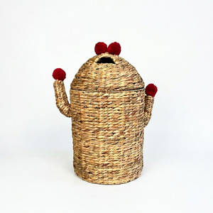 Vietrustic Handmade Durable Woven Natural Color Water Hyacinth Eco-Friendly Multifunction Baby Storage <b>Basket</b> Toy Decoration - Product Image 1