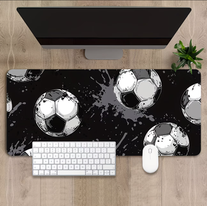 Alfombrilla de Ratón Grande para Juegos y Oficina, Diseño Negro Vibrante, Ideal para Adolescentes, Novios y Novias - Product Image 1