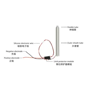 Grosir aktuator linier teleskopik kecil 30MM Stroke Motor anti-rotasi kecepatan 6V 3MM/S dapat disesuaikan untuk tirai bermotor