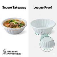25 oz Schwarze Einweg-Plastikschüssel mit Deckel, Mikrowellengeeignet, Auslaufsicher, BPA-frei, Umweltfreundlich, Anpassbare Takeaway-Mahlzeitvorbereitung