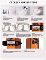 Prix usine Machine à crème glacée molle Commercial trois saveurs Machine à crème glacée Distributeur automatique