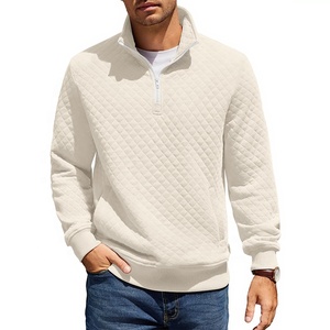 <span class=keywords><strong>Felpa</strong></span> da Uomo <span class=keywords><strong>con</strong></span> Zip a un Quarto, Maglione a Collo Alto a Maniche Lunghe in Maglia <span class=keywords><strong>con</strong></span> Tasca - Product Image 1