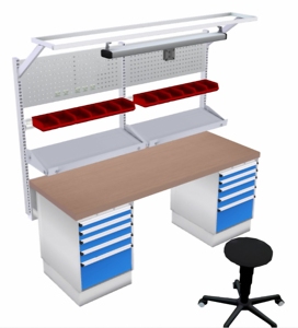 ESD bàn làm việc tùy chỉnh nhiệm vụ nặng nề thép làm việc băng ghế dự bị với ngăn kéo - Product Image 4