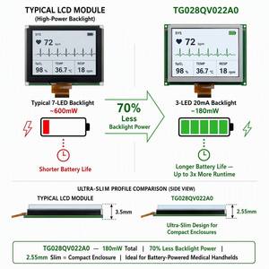Pantalla TFT de 2.8 Pulgadas, 240x320 QVGA, Interfaz MCU 8080, 400 Nits, Integrada para Medidor de <span class=keywords><strong>Glucosa</strong></span>, Escáner de Código de Barras, Dispositivo Portátil - Product Image 2