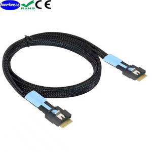 Pcie Slimline Sas 8654 4i 38p 4.0 Full Coverage Network <b>Cable</b> Angled Connector For Server Connection - Product Image 3