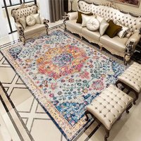 Tapis de salon géométrique moderne de luxe, best-seller, fabriqué à la machine en polyester, grande surface, antidérapant, adapté aux animaux domestiques