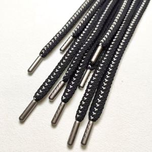 Cordón de Poliéster Trenzado 100% Ecológico de Alta Tenacidad con Punta Metálica Personalizable para Bolsas, Ropa, Pantalones y Zapatos - Product Image 1