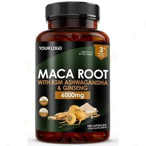 Suplemen Ekstrak Akar <span class=keywords><strong>Maca</strong></span> 6000mg dengan Ashwagandha 60 Kapsul (Persediaan 3 Bulan) untuk Pertumbuhan Otot Dewasa - Product Image 2