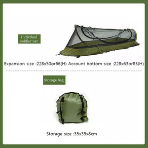 Nueva tienda táctica para una sola persona al aire libre a prueba de mosquitos e impermeable adecuada para acampar en <span class=keywords><strong>la</strong></span> naturaleza - Product Image 4