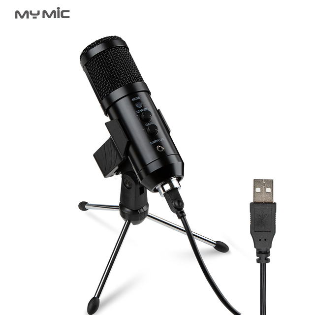 MY MIC NX4 Professional USB Condenser Studio Computer Microphone Plug and Play with Noise Reduction for Podcast Gaming Recording