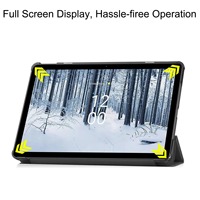 Pour Nokia T21 8 pouces 2022 support à trois volets Smart Cover Flip PU mince étui rigide pour tablette pour l'année 2022