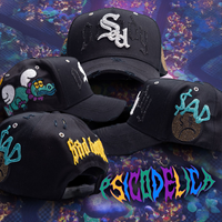 Gorras de Béisbol Personalizadas con Bordado de Logotipo OEM/ODM Sad Boyz Clave All by DH Hats, Gorras de 5 Paneles, Gorras Estructuradas G5