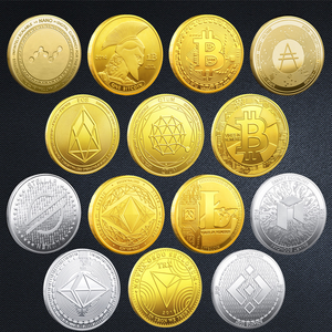 Monedas Conmemorativas de Metal Chapadas en Oro Antiguas y Modernas con Grabado Personalizado Jinba con Arte de BTC, XRP, <span class=keywords><strong>ADA</strong></span>, ETH, NSO, NANO, IOTA, ANKR - Product Image 2