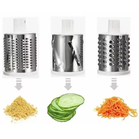 Thuis Keuken Handleiding Handblender Machine Metalen Voedsel Trommelsnijder Met Roterende Kaasrasp Fruit Groente Gereedschappen Ps Plastic Type