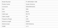 Antenne FUTAI avec connecteur IEC/SMA/MMCX, antenne de communication, gain élevé, antenne de voiture mobile 2,4 GHz, antenne omnidirectionnelle