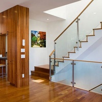 Escalier intérieur de haute qualité, escalier à poutre réglable, main courante en verre