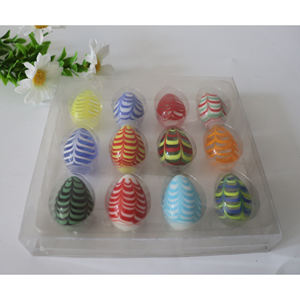 12 шт., цветные пасхальные яйца 30 мм - Product Image 5