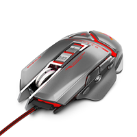 Souris de jeu optique filaire 7d souris de jeu pro définition programmable Macro contre-poids d'équilibrage détachable DPI réglable