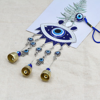 Porte-clés suspendu de voiture rétro, yeux de diable, décoration murale, pendentif, œillets bleus turcs, carillons éoliens, porte-clés