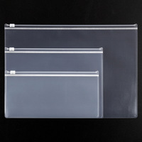 Bolsa de Oficina Transparente Impermeable, Bolsa de Documentos Transparente con Cierre, Organizador de Archivos con Cremallera, Bolsa de Almacenamiento Resistente al Agua