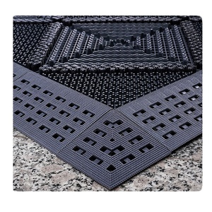 Heavy Duty Interlocking Door <b>Mat</b> with Drainage Plastic Flooring for Patio or Garage - Product Image 1