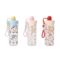 Nouvelle tasse flottante de type paille à motif de dessin animé, grande capacité, avec séparation thé-eau, en PC résistant aux chutes, portable, pour hommes et femmes, vente en gros