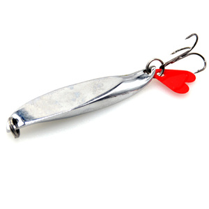 Lot de leurres de pêche à la cuillère pour lancer longue distance, chromés, 30g - Product Image 1