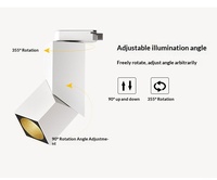 Spot LED Rotatif Moderne en Forme de Cube, Double Mode d'Installation, Luminaire sur Rail en Option pour Galeries et Magasins de Vêtements, Éclairage Intérieur