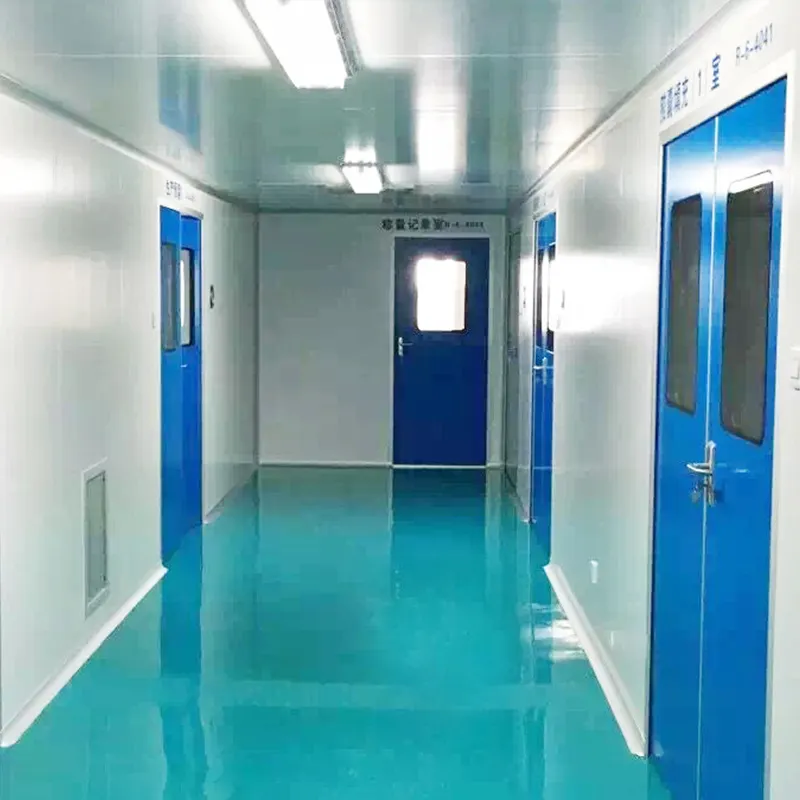 ประตูลามิเนตความดันสูงทางเภสัชกรรมประตูแผงเหล็กชุบสังกะสีสำหรับโครงการใหญ่ห้องสะอาด