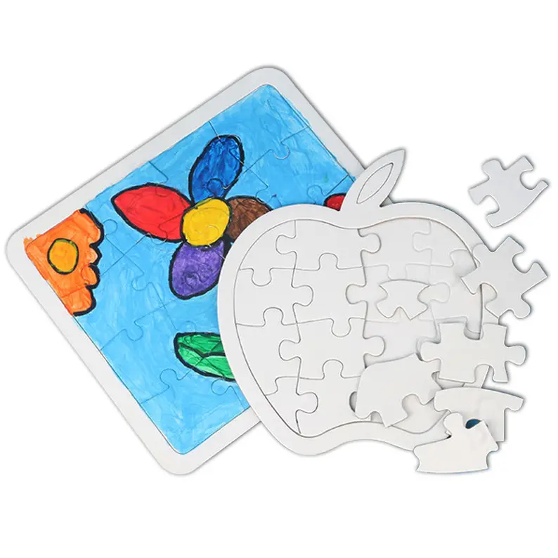 Puzzle in bianco per decorare l'attività artistica utilizzare come bomboniere per bambini Puzzle fai-da-te disegno a mano Puzzle bianco